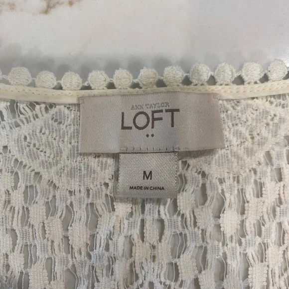 Loft Prairecore Medium Cream Lace Shrug - Picture 5 of 6